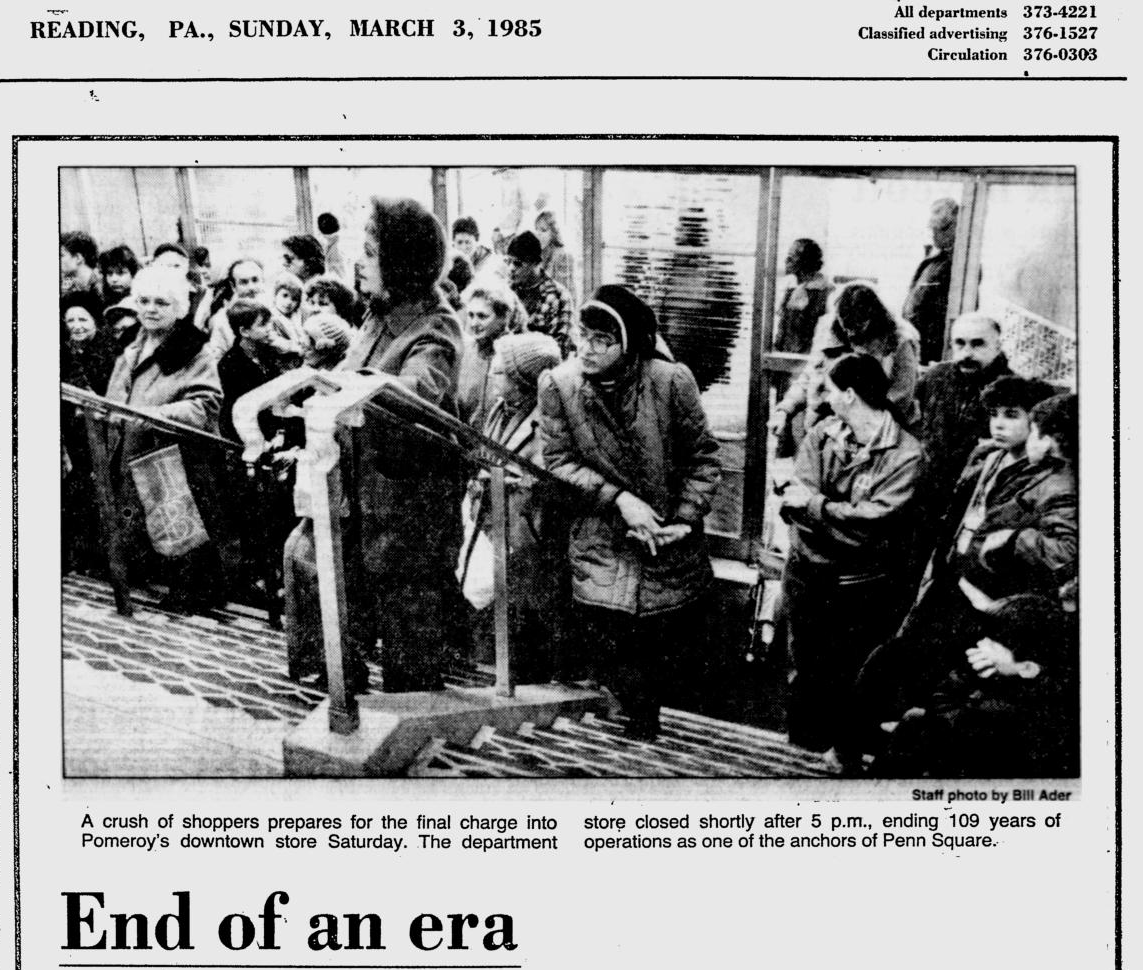 On this day, 1985 - Downtown Pomeroy's Closes it's Doors for Good
