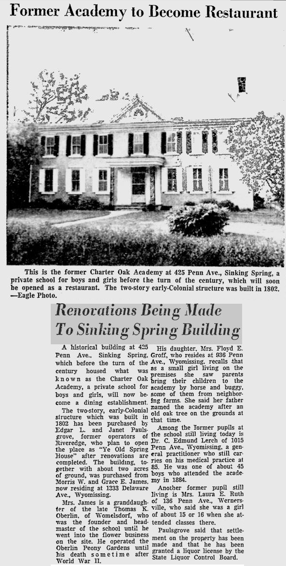 Ye Olde Spring House Berks Nostalgia Reading Berks Americana