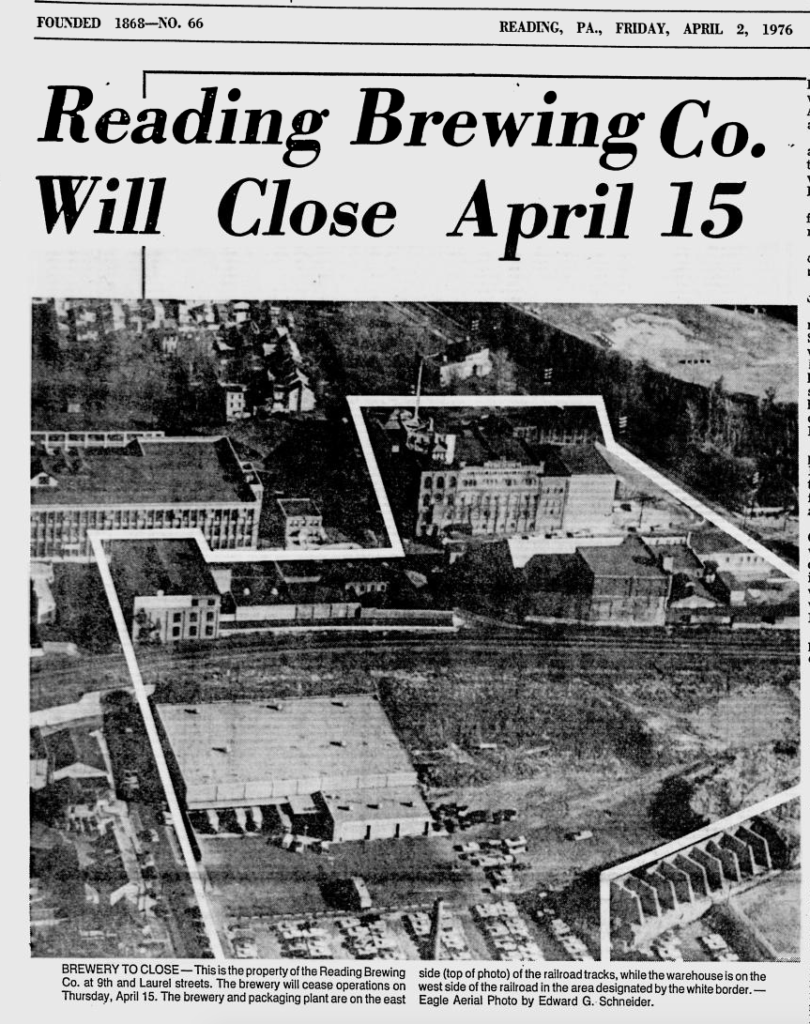 Reading Brewing Co shuts down